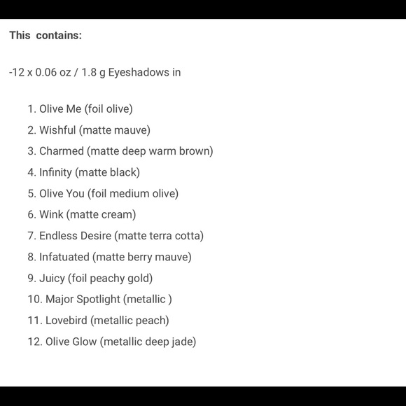 Brand New In Box Violet Voss Olive You Forever Eyeshadow Palette 12 Shades! - Picture 7 of 11